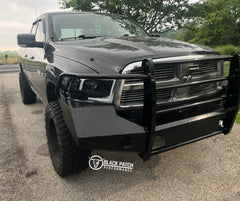 09-12 Dodge Ram 1500 Trail FX Front Diamond Plate Bumper - Made in the USA - Black Patch Performance - FX3012A