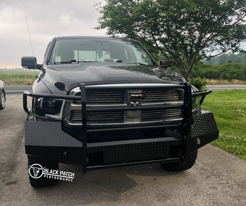 [Scratch & Dent] 09-12 Dodge Ram 1500 Trail FX Front Diamond Plate Bumper - Black Patch Performance - FX3012A-SAND