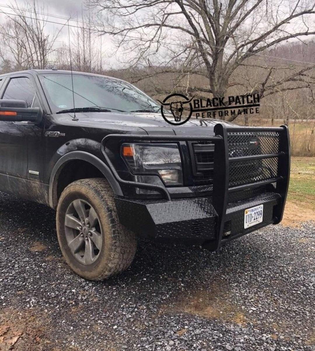 09-14 Ford F150 Trail FX Front Diamond Plate Bumper - Made in the USA - Black Patch Performance - FX3013A