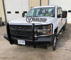 15-19 Chevrolet 2500/3500 Trail FX Front Diamond Plate Bumper - Made in the USA - Black Patch Performance - FX3021A