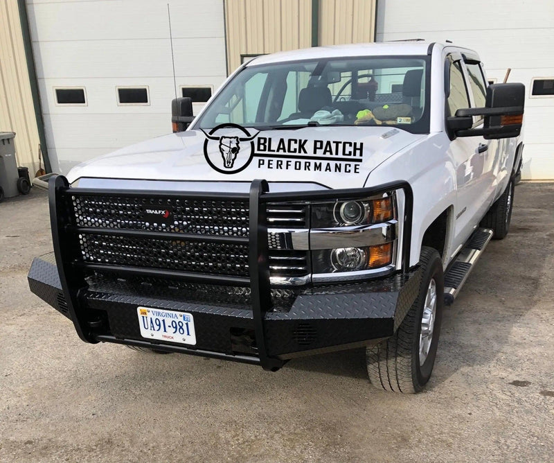 15-19 Chevrolet 2500/3500 Trail FX Front Diamond Plate Bumper - Made in the USA - Black Patch Performance - FX3021A