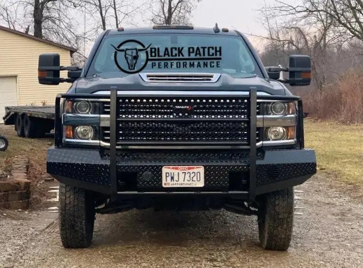 15-19 Chevrolet 2500/3500 Trail FX Front Diamond Plate Bumper - Made in the USA - Black Patch Performance - FX3021A