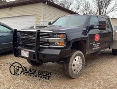 15-19 Chevrolet 2500/3500 Trail FX Front Diamond Plate Bumper - Made in the USA - Black Patch Performance - FX3021A