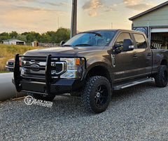 17-22 Ford F250/F350 Trail FX Front Diamond Plate Bumper - Made in the USA - Black Patch Performance - FX3023A