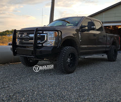 17-22 Ford F250/F350 Trail FX Front Diamond Plate Bumper - Made in the USA - Black Patch Performance - FX3023A