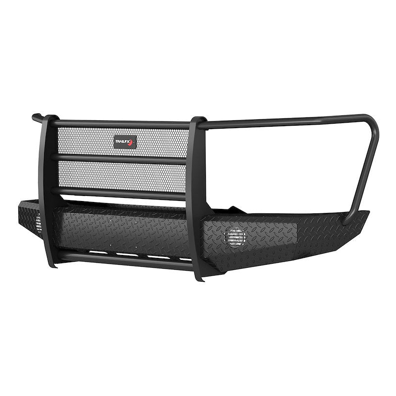 19-24 Ram 1500 NEW MODEL Trail FX Front Diamond Plate Bumper - Black Patch Performance - FX3030A