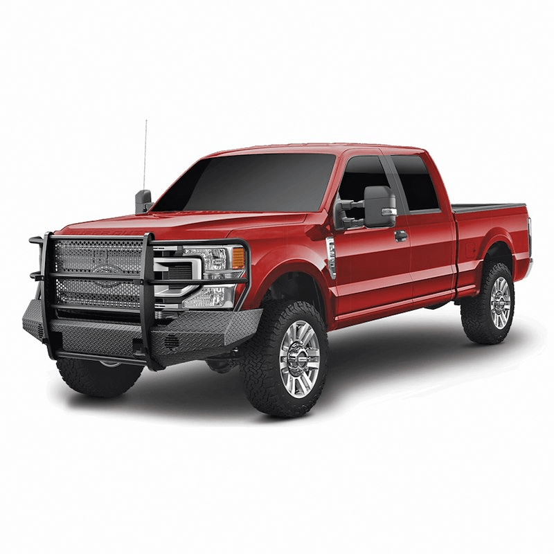 23 - 25 Ford F250/F350 Trail FX Front Diamond Plate Bumper - Made in the USA - Black Patch Performance - FX3032A