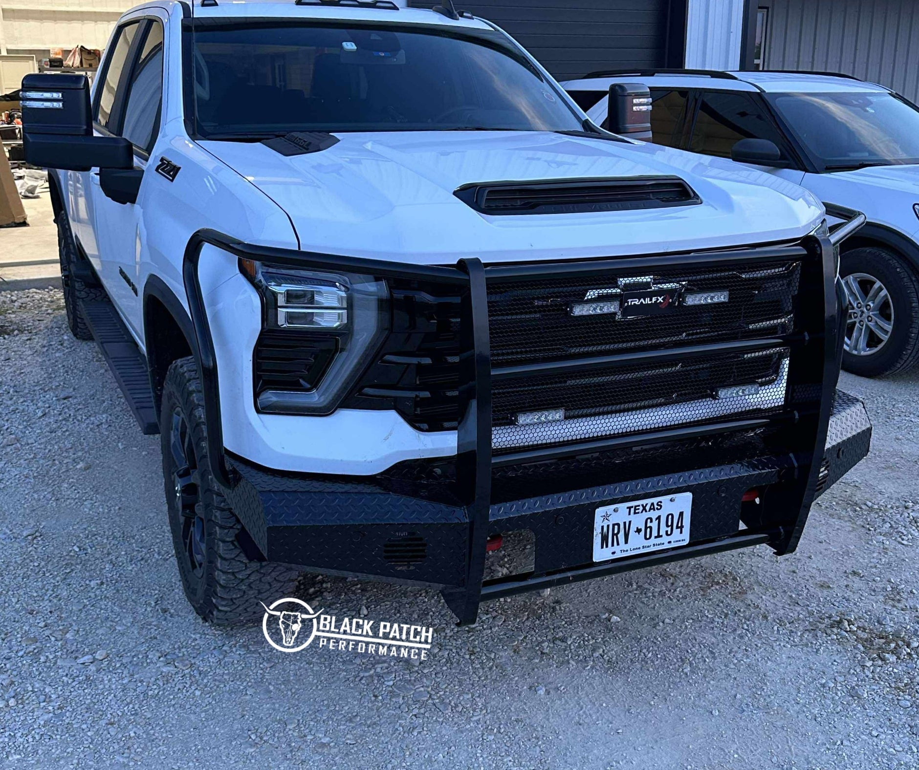 24-26 Chevrolet 2500/3500 Trail FX Front Diamond Plate Bumper - Made in the USA - Black Patch Performance - FX3033A