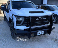 24-26 Chevrolet 2500/3500 Trail FX Front Diamond Plate Bumper - Made in the USA - Black Patch Performance - FX3033A