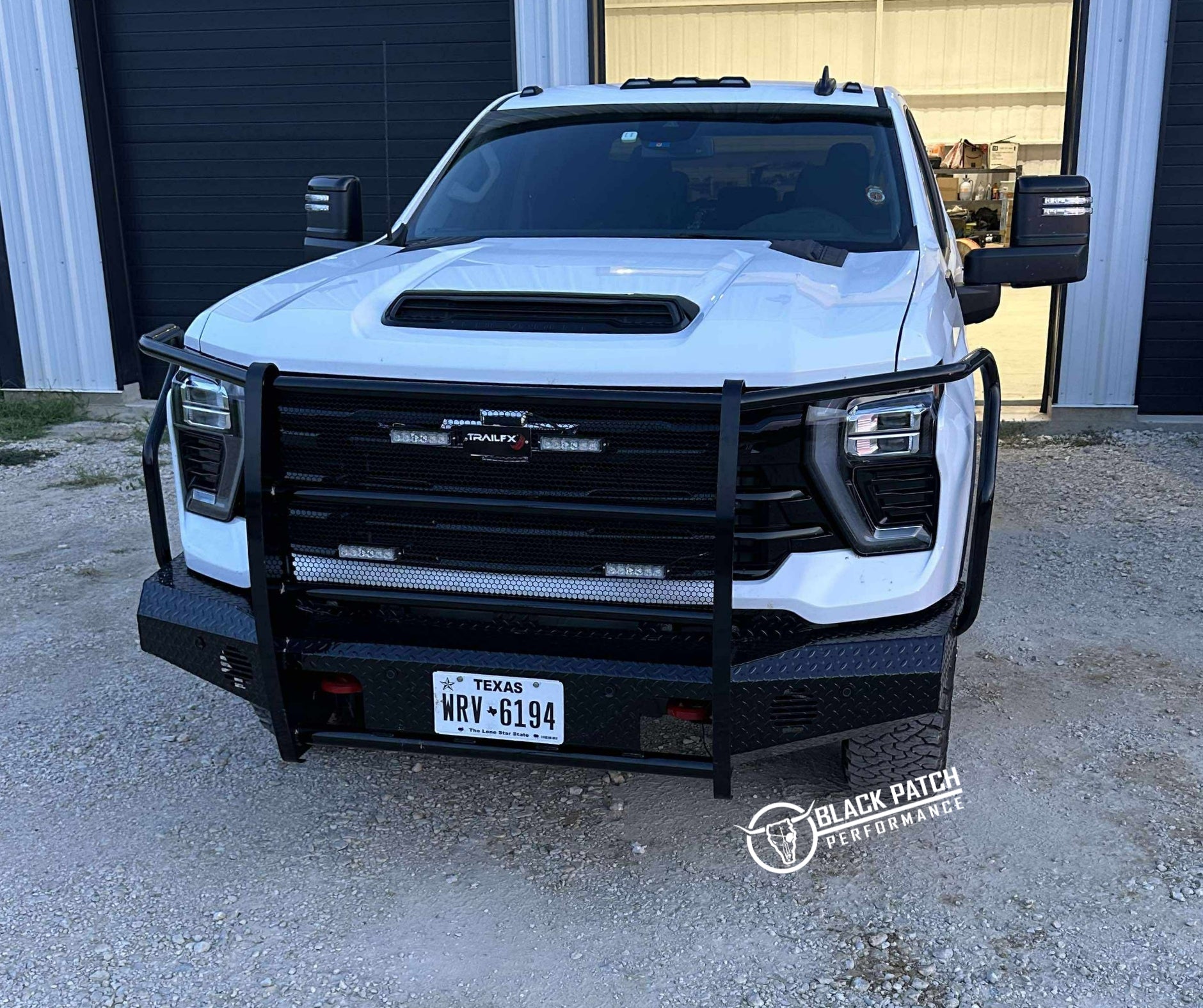 24-26 Chevrolet 2500/3500 Trail FX Front Diamond Plate Bumper - Made in the USA - Black Patch Performance - FX3033A