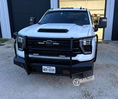 24-26 Chevrolet 2500/3500 Trail FX Front Diamond Plate Bumper - Made in the USA - Black Patch Performance - FX3033A