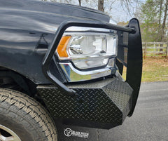 19-24 Ram 2500/3500 Trail FX Front Diamond Plate Bumper - Made in the USA - Black Patch Performance - FX3034A