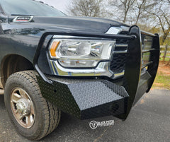 19-24 Ram 2500/3500 Trail FX Front Diamond Plate Bumper - Made in the USA - Black Patch Performance - FX3034A