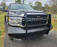 19-24 Ram 2500/3500 Trail FX Front Diamond Plate Bumper - Made in the USA - Black Patch Performance - FX3034A