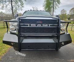 19-24 Ram 2500/3500 Trail FX Front Diamond Plate Bumper - Made in the USA - Black Patch Performance - FX3034A
