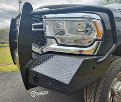 19-24 Ram 2500/3500 Trail FX Front Diamond Plate Bumper - Made in the USA - Black Patch Performance - FX3034A