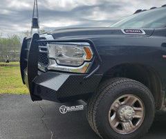 19-24 Ram 2500/3500 Trail FX Front Diamond Plate Bumper - Made in the USA - Black Patch Performance - FX3034A