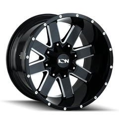 20x9 ION 141 8x6.5 8x170 Offset (18) Center Bore (130.8) Style #141 | 141 - 2976M18 - Black Patch Performance - ION1412976M18