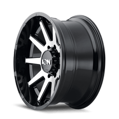 20x10 ION 143 6x135 Offset ( - 19) Center Bore (87.1) Style #143 | 143 - 2136BM - Black Patch Performance - ION1432136BM