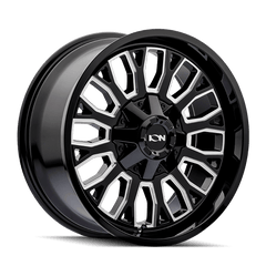 20x9 ION 152 5x5 5x5.5 Offset (0) Center Bore (87.1) Style #152 | 152 - 2952M - Black Patch Performance - ION1522952M