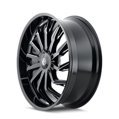 24x9.5 KRAZE SCRILLA 5x5 5x5.5 Offset (18) Center Bore (87) Style KR142 | KR142-24952M18 - Black Patch Performance - KRAZKR14224952M18