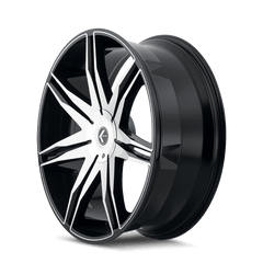 22x9.5 KRAZE EPIC 5x115 5x120 Offset (18) Center Bore (74.1) Style #KR143 | KR143 - 22918BM18 - Black Patch Performance - KRAZKR14322918BM18