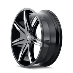 22x9.5 KRAZE EPIC 5x115 5x120 Offset (18) Center Bore (74.1) Style #KR143 | KR143 - 22918M18 - Black Patch Performance - KRAZKR14322918M18