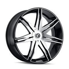 22x9.5 KRAZE EPIC 6x135 6x5.5 Offset (30) Center Bore (100.3) Style #KR143 | KR143 - 22937BM30 - Black Patch Performance - KRAZKR14322937BM30