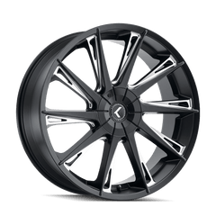 24x9.5 KRAZE SWAGG 5x5 5x5.5 Offset (18) Center Bore (87) Style KR144 | KR144-24952M18 - Black Patch Performance - KRAZKR14424952M18