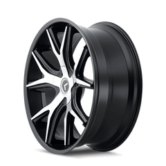 22x9.5 KRAZE SPLTZ 5x115 5x120 Offset (18) Center Bore (74.1) Style #KR146 | KR146 - 22918BM18 - Black Patch Performance - KRAZKR14622918BM18