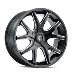 24x9.5 KRAZE SPLTZ 6x135 6x5.5 Offset (30) Center Bore (100.3) Style KR146 | KR146-24937M30 - Black Patch Performance - KRAZKR14624937M30