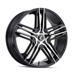 22x8.5 KRAZE HELLA 5x4.5 5x4.75 Offset (40) Center Bore (74.1) Style #KR157 | KR157 - 22804BM40 - Black Patch Performance - KRAZKR15722804BM40
