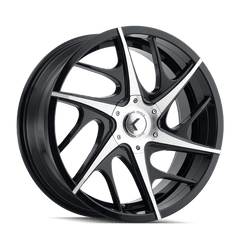 22x8.5 KRAZE ROGUE 5x4.25 5x4.5 Offset (40) Center Bore (73.1) Style #KR182 | KR182 - 22814BM40 - Black Patch Performance - KRAZKR18222814BM40