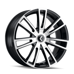 22x8.5 KRAZE SPECTRA 5x110 5x5 Offset (38) Center Bore (72.62) Style #KR183 | KR183 - 22860BM38 - Black Patch Performance - KRAZKR18322860BM38