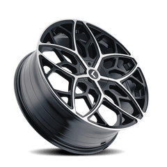 20x8.5 KRAZE RICOCHET 5x115 5x120 Offset (38) Center Bore (74.1) Style #KR184 | KR184 - 2818BM38 - Black Patch Performance - KRAZKR1842818BM38