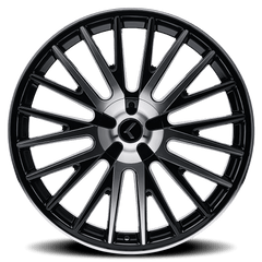 22x8.5 KRAZE DOUBLE DOWN 5x110 5x115 Offset (38) Center Bore (73) Style #KR185 | KR185 - 22811BM38 - Black Patch Performance - KRAZKR18522811BM38