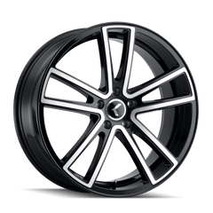 22x8.5 KRAZE LUSSO 5x120 Offset (38) Center Bore (74.1) Style #KR190 | KR190 - 22812BM38 - Black Patch Performance - KRAZKR19022812BM38
