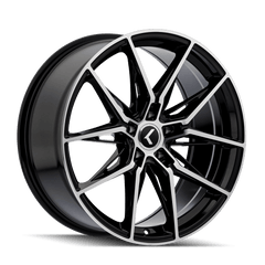 20x9 KRAZE EVOLVE 5x4.5 Offset (35) Center Bore (72.62) Style #KR196 | KR196 - 2965BM35 - Black Patch Performance - KRAZKR1962965BM35