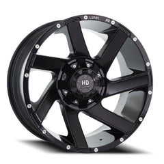 20x10 Luxxx HD LHD11 5x5 5x5.5 Offset ( - 24) Center Bore (78.1) LHD1120105127139 - 24D - B1 - Black Patch Performance - LUXXLHD112010512713924DB1