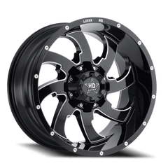 24x14 Luxxx HD LHD12 8x170 Offset (-76) Center Bore (125) LHD1224148170-76K-A1 - Black Patch Performance - LUXXLHD122414817076KA1