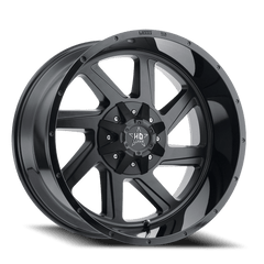22x12 Luxxx HD LHD14 8x6.5 Offset ( - 44) Center Bore (122.1) LHD1422128165 - 44J - A5 - Black Patch Performance - LUXXLHD142212816544JA5