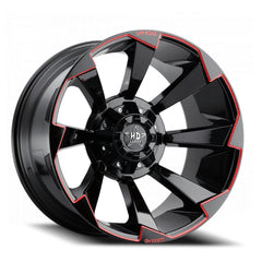 22x10 Luxxx HD LHD16 6x135 6x5.5 Offset ( - 18) Center Bore (106.1) LHD1622106135139 - 18G - A3 - Black Patch Performance - LUXXLHD162210613513918GA3