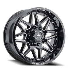 20x10 Luxxx HD LHD17 5x5 Offset ( - 18) Center Bore (78.1) LHD1720105127 - 18D - A1 - 11 - Black Patch Performance - LUXXLHD172010512718DA111
