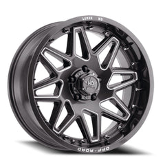 20x9 Luxxx HD LHD17 6x5.5 Offset ( - 12) Center Bore (106.1) LHD172096139 - 12G - D1 - 11 - Black Patch Performance - LUXXLHD17209613912GD111