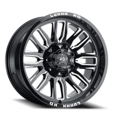 22x10 Luxxx HD LHD26 5x5 5x5.5 Offset ( - 18) Center Bore (78.1) LHD26221051271397 - 18D - A1 - Black Patch Performance - LUXXLHD2622105127139718DA1