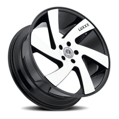 20x8.5 Luxxx Alloys 10 5x120 Offset (38) Center Bore (73.1) LUX1020855120+38B - A2 - Black Patch Performance - LUXXLUX1020855120+38BA2