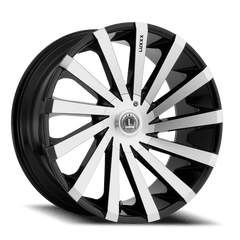 20x8.5 Luxxx Alloys 13 5x4.5 5x4.25 Offset (35) Center Bore (73.1) LUX1320855114108+35B - A2 - Black Patch Performance - LUXXLUX1320855114108+35BA2