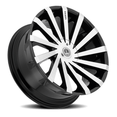 20x8.5 Luxxx Alloys 13 5x4.5 5x4.25 Offset (35) Center Bore (73.1) LUX1320855114108+35B - A2 - Black Patch Performance - LUXXLUX1320855114108+35BA2