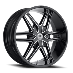 24x9.5 Luxxx Alloys 18 6x135 6x5.5 Offset (30) Center Bore (87.1) LUX1824956135139+30E-A2 - Black Patch Performance - LUXXLUX1824956135139+30EA2