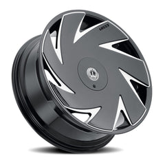 22x8.5 Luxxx Alloys 21 5x4.5 5x120 Offset (35) Center Bore (73.1) LUX2122855114120+35B - A1 - Black Patch Performance - LUXXLUX2122855114120+35BA1